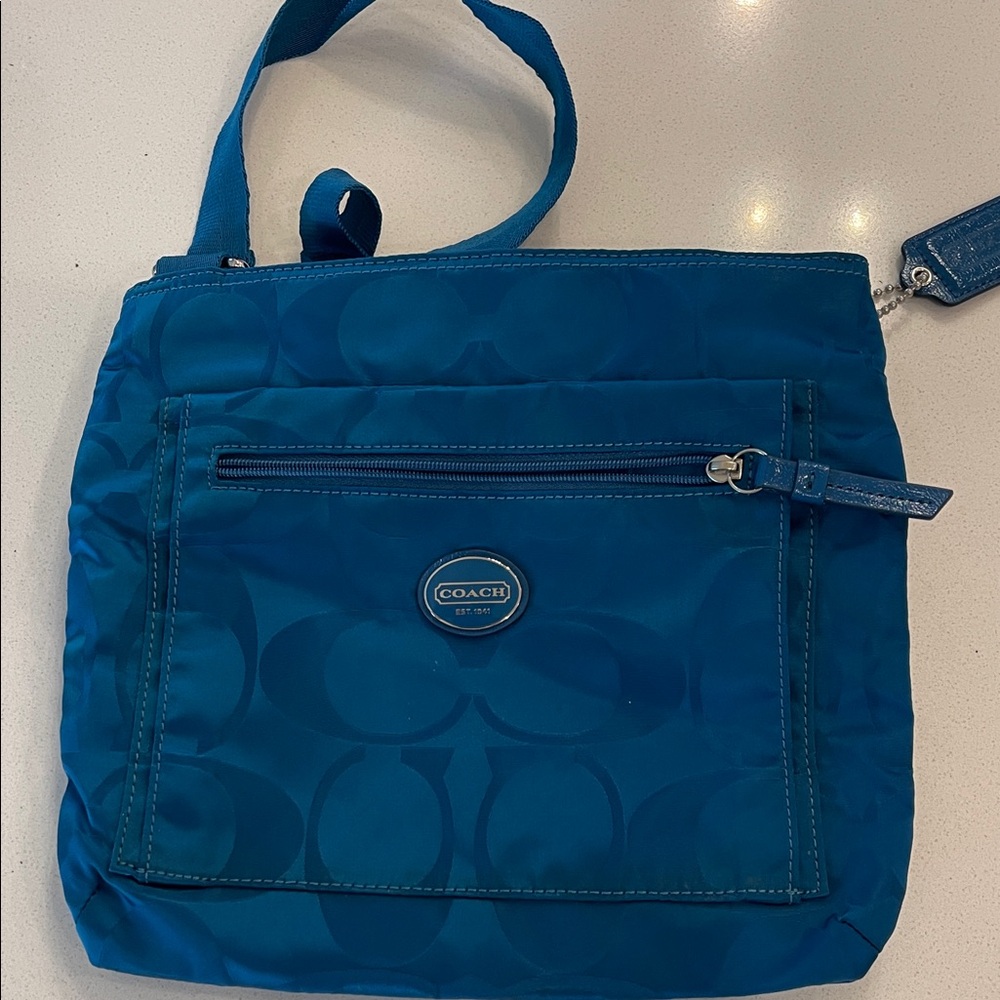Coach Teal Shoulder Bag